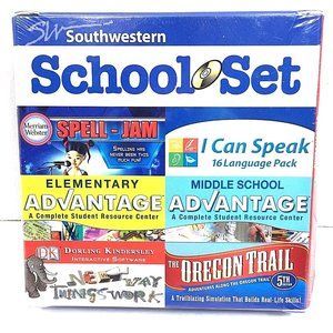 Southwestern School Set PC 6 CD DVD 1042704 Spell Jam I Can Speak Oregon Trail